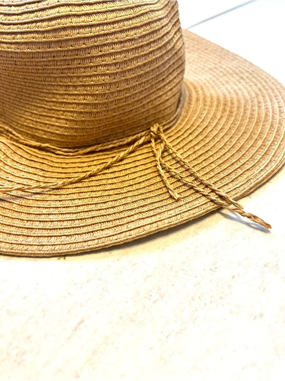 Collection XIIX 100% paper straw sun hat spot-clean cottage natural love story